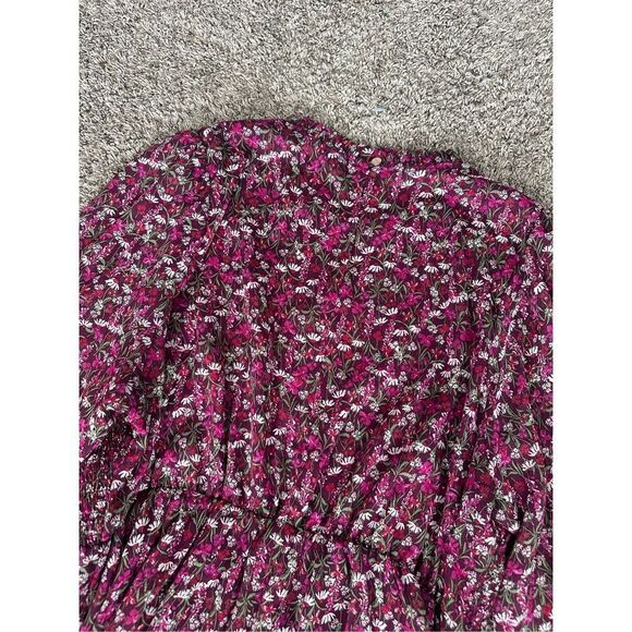 Draper James Long Sleeve Smocked Mini Dress Womens Plus 1X Pink Purple Floral - Picture 13 of 13